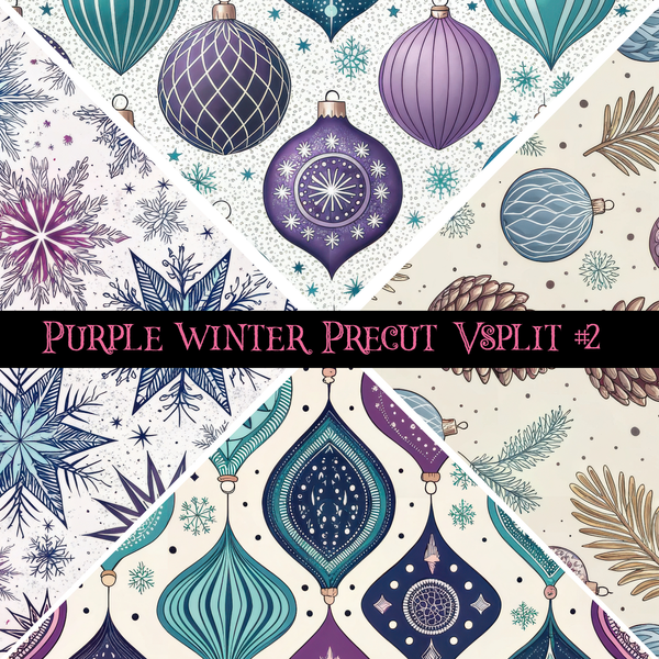 Purple Winter precut VSplits -12x12 vinyl sheet (2 Variants)