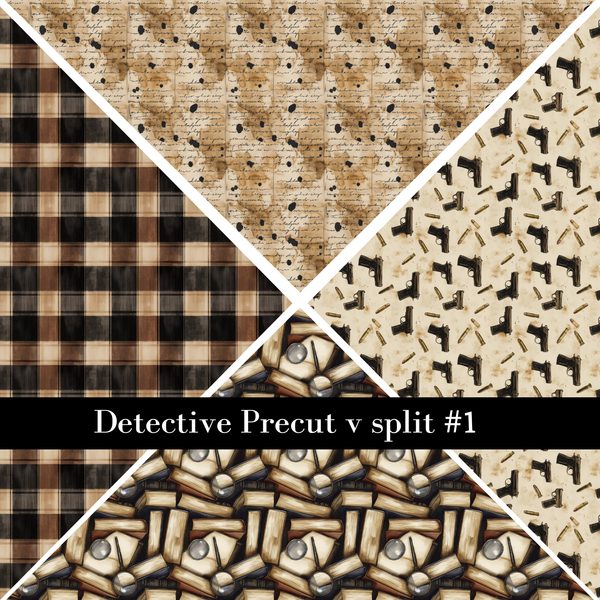Detective precut VSplits -12x12 vinyl sheet (2 Variants)