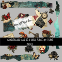 wonderland can be a dark place Torn Pages - UV DTF Decal sheet