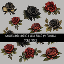 wonderland can be a dark place Torn Pages - UV DTF Decal sheet