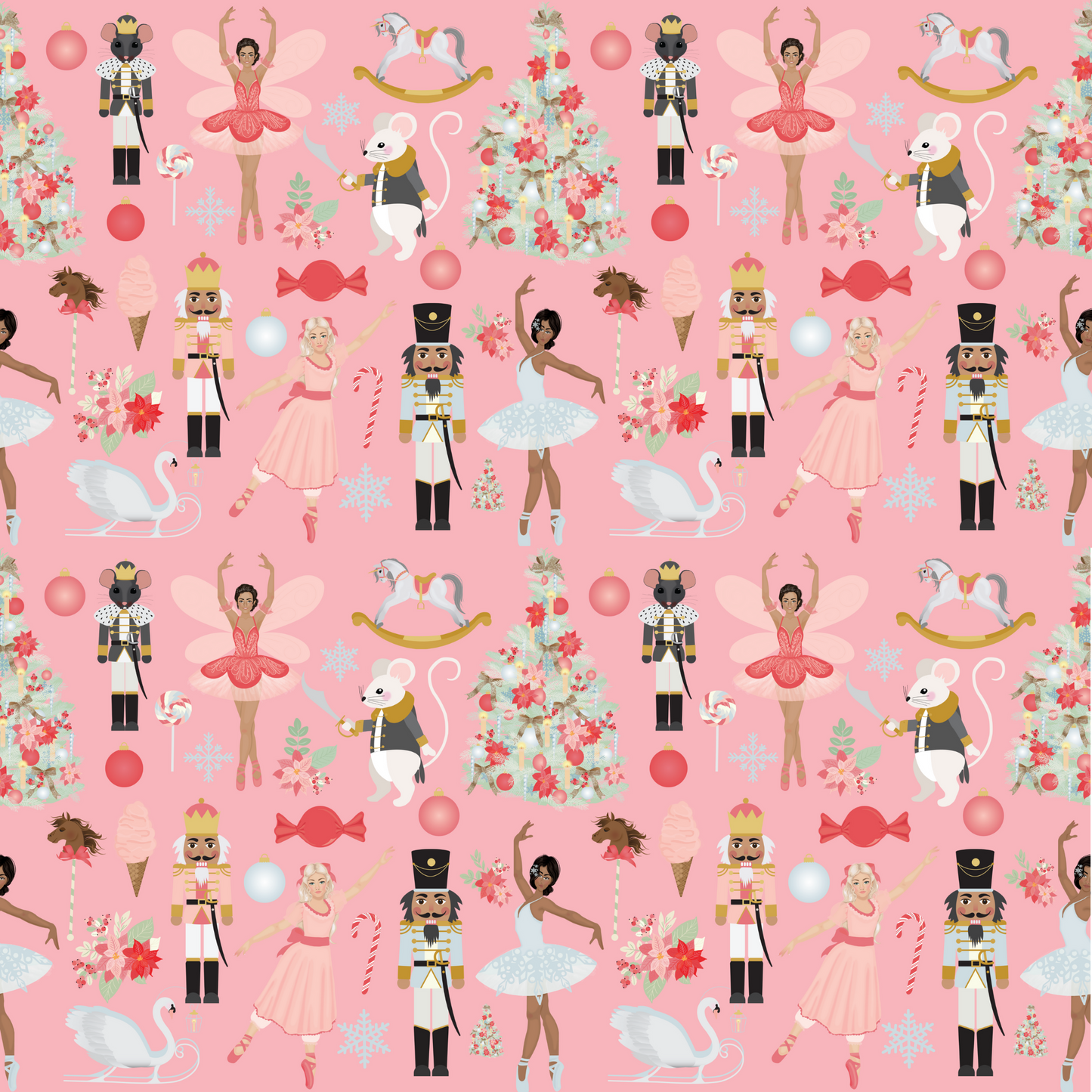 Pink Nutcracker - Adhesive Vinyl 12x12 Sheets